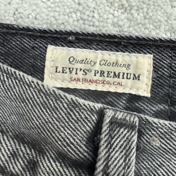 Levis Womens Baggy Dad Jeans Size 26 Black Gray Two Tone Barrel Wide Leg $98 - Picture 11 of 14